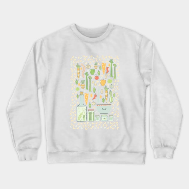 In the Kitchen Crewneck Sweatshirt by Jacqueline Hurd